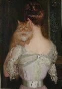 Lilla Cabot Perry Woman with a Cat Germany oil painting artist